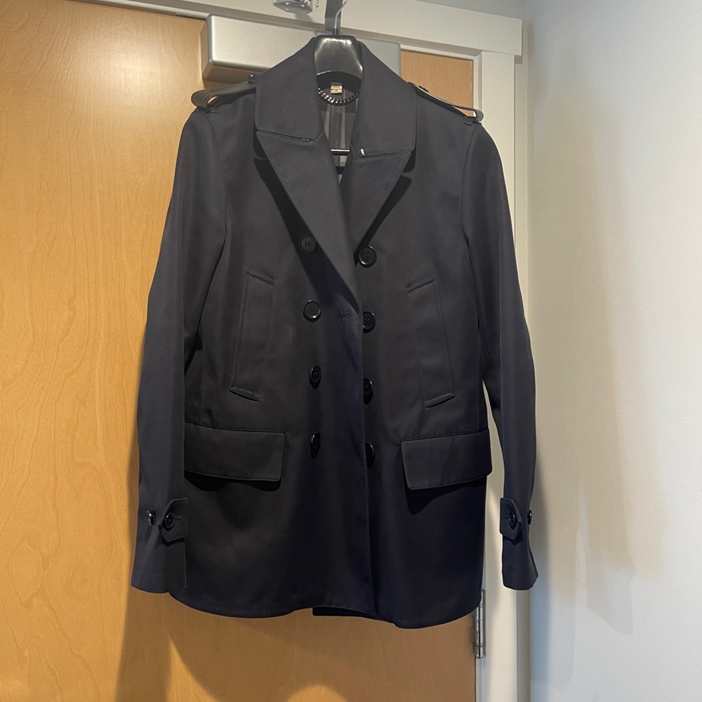Navy Burberry trench coat size medium